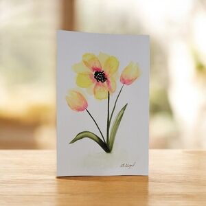 Elegant Floral Watercolor Painti ng